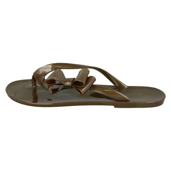 Spot On Ladies Spot On Flat Jelly Toe Post Sandal