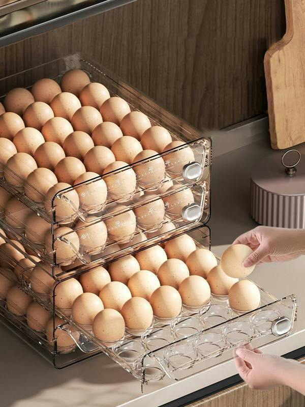 HYGRAD BUILT TO SURVIVE 2 Tier Eggs Holder Fridge Containers Organiser Stackable Egg Storage