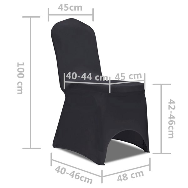 Berkfield Stretch Chair Cover 4 pcs Anthracite