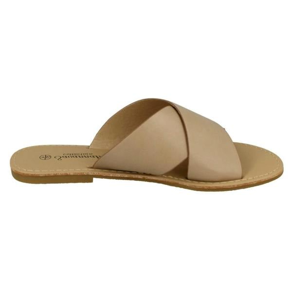 Savannah Ladies Savannah Flat X Strap Mules