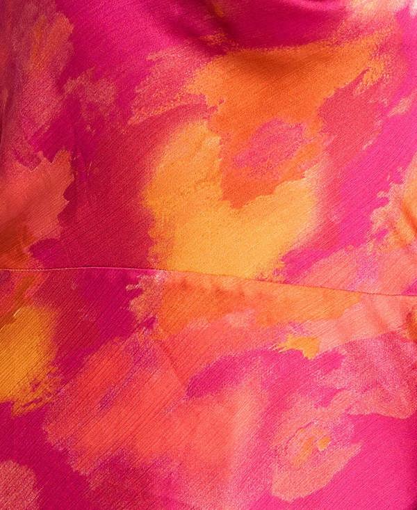 Needs No Label Pink Marble Scarf Neck Maxi Dress