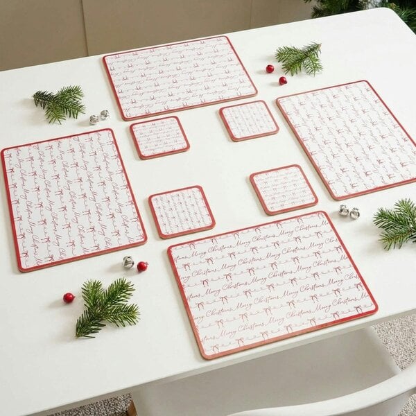 Garden Greatness Festive Bow Design Placemats & Coasters