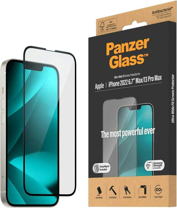 PanzerGlass Panzer Glass Ultra Wide Fit Most Powerful Screen Protection for iPhone 13 Pro Max 6.7" - 2785