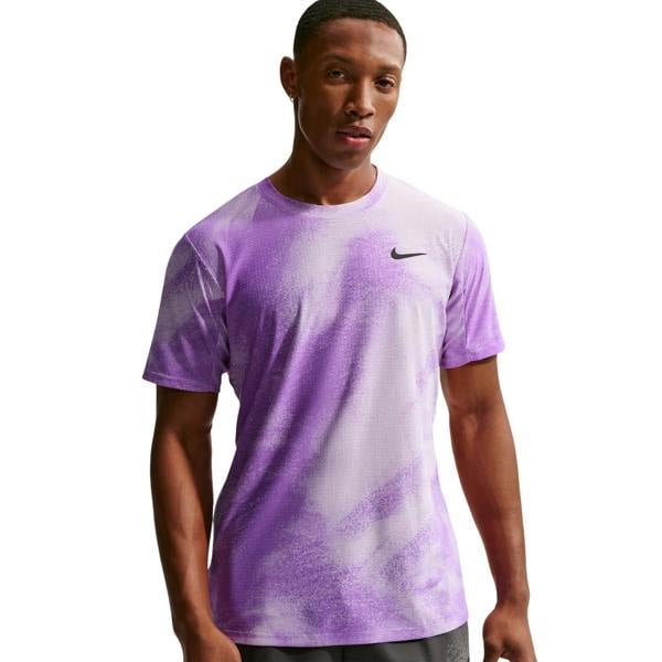 Nike Mens Court Slam Dri-FIT Performance T-Shirt - Violet/Black - 