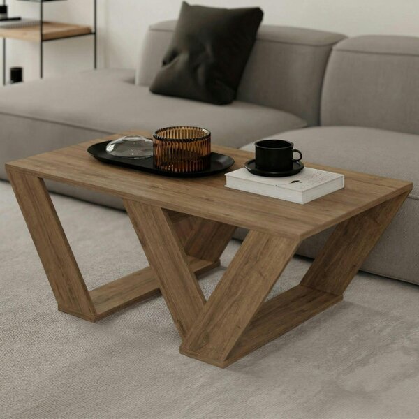 Decortie Pipra Modern Multipurpose Coffee Table 110x60x40cm - Dark Oak Effect