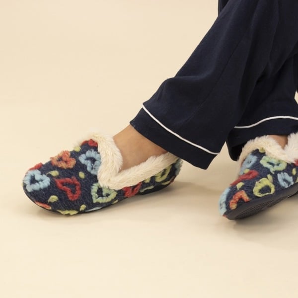 Lunar Womens Truffle Slippers - Navy