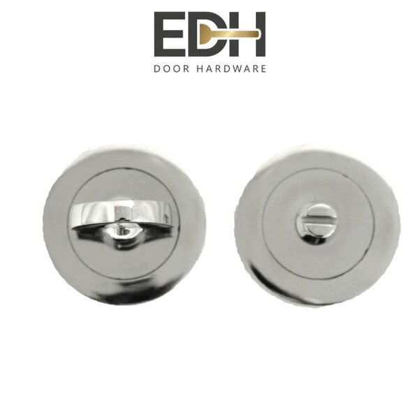 EDH Door Hardware Polished Chrome Bathroom Thumb Turn & Release Lock – Privacy Turn for Internal Doors