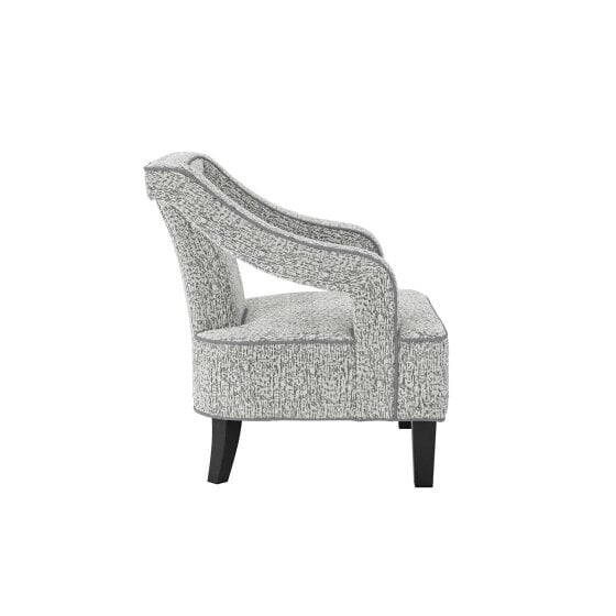 Wyld Haus Letterkenny Upholstered Soft Grey Chenille Armchair