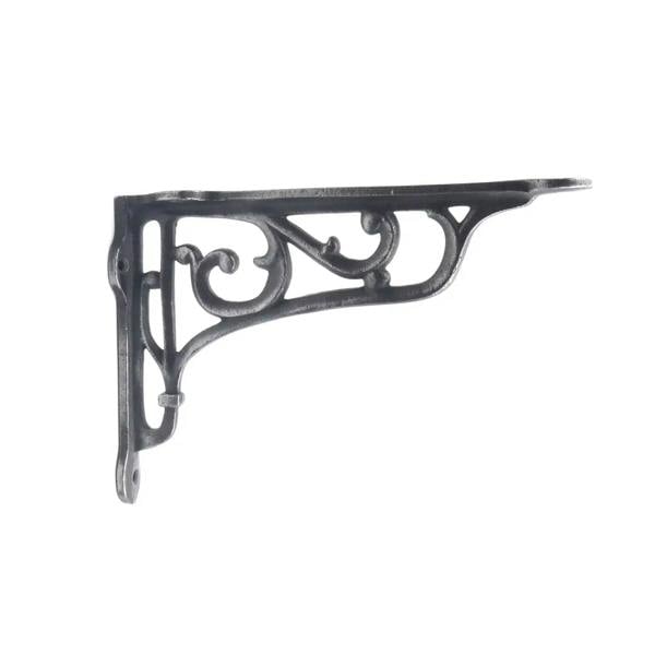 Pair of Antique Cast Iron Victorian Style Heritage Shelf Brackets - 220mm x 150mm