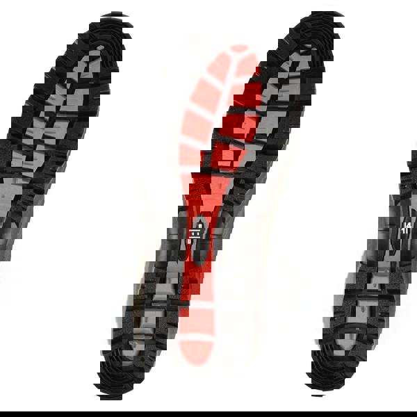 Grisport GriSport Mudmaster Mens/Womens Neoprene Fishing Hunting Farm Wellies Boots, showing the black and red rubber sole with heavy tread for outdoor activities.