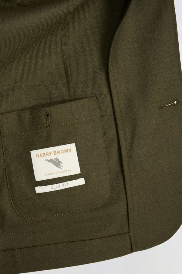 Harry Brown London Arthur Flannel Jacket - Khaki