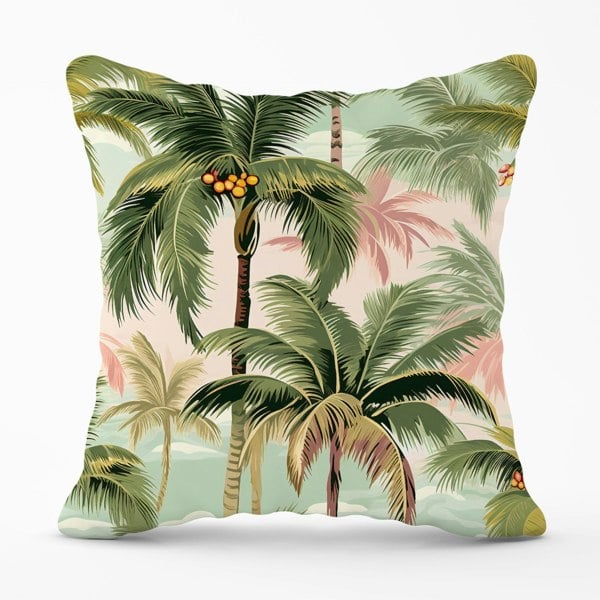 Warren Reed Palm Trees Pattern Cushions