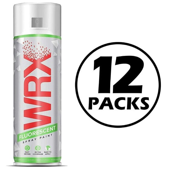 WRX 12X WRX Fluorescent Orange Spray Paint 400ml