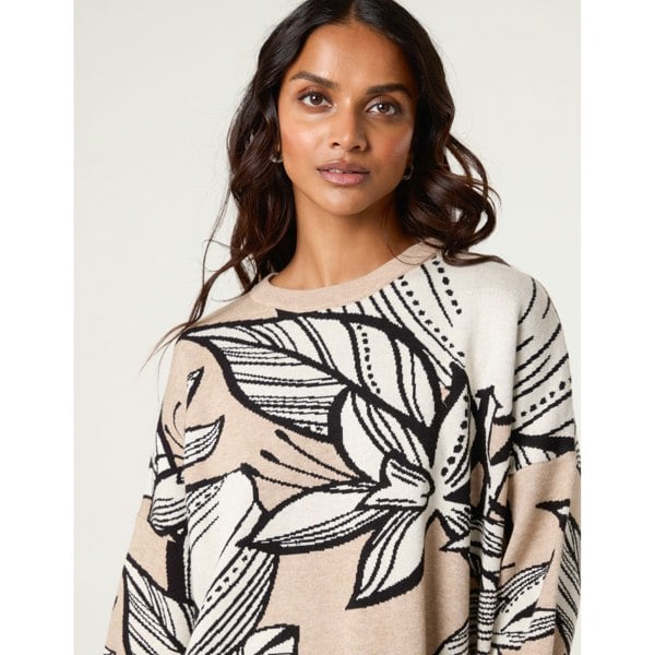 Blue Vanilla Flower Pattern Jumper