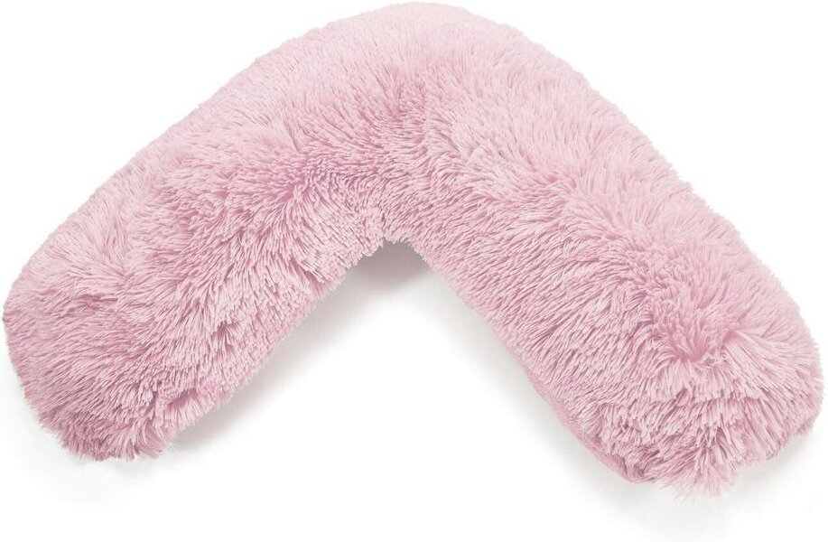 Night Zone Cuddles V Shaped Pillow – Orthopaedic Support Cushion with Case or Cover Only - Pink - Cover Only
