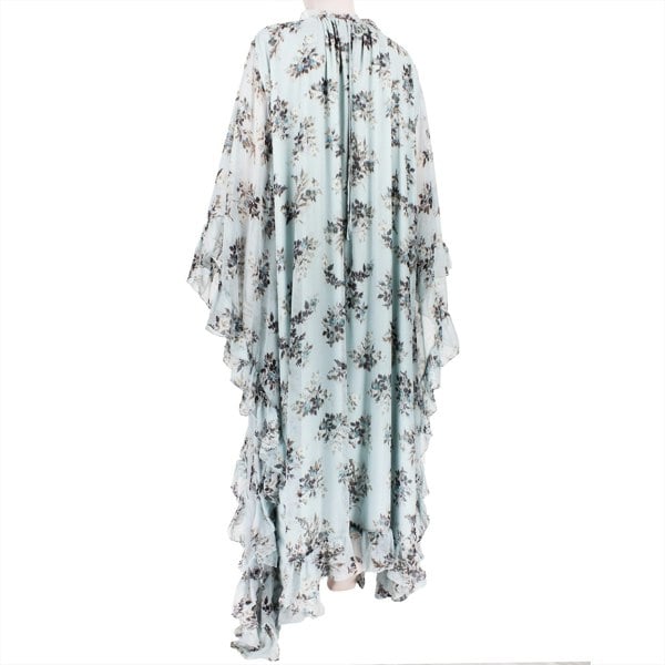 Erdem Darance floral maxi dress in a pale blue silk chiffon