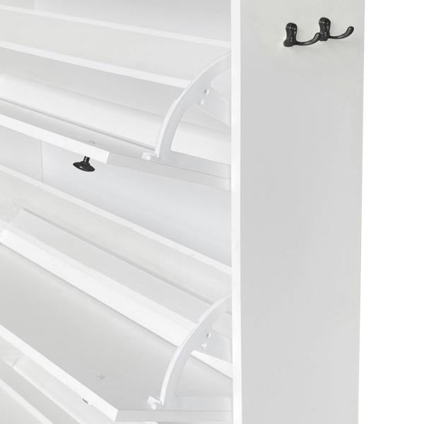 HYGRAD BUILT TO SURVIVE Shoe Storage Cabinet Flip Doors Type Entryway Shoe Rack Storage Organizer Footwear Organiser Space-saving w/ 3 Drawers