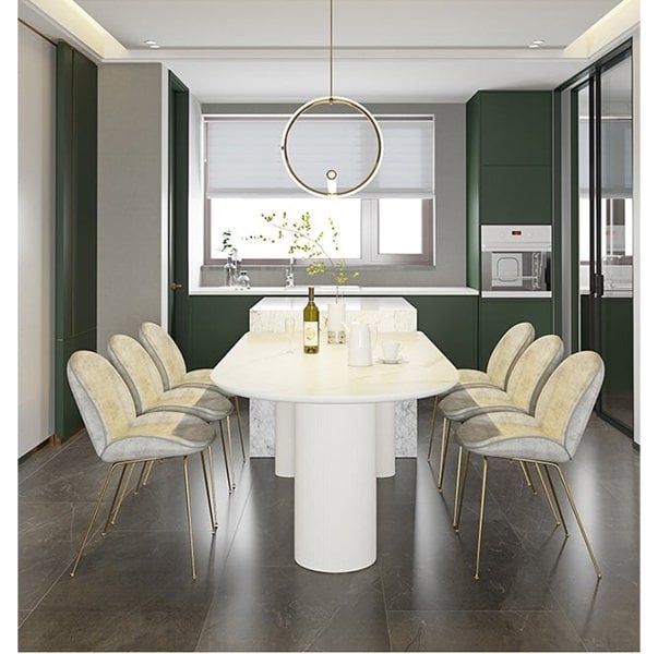 La Plainville Dining Table, White-Weilai Concept-Weilai Concept