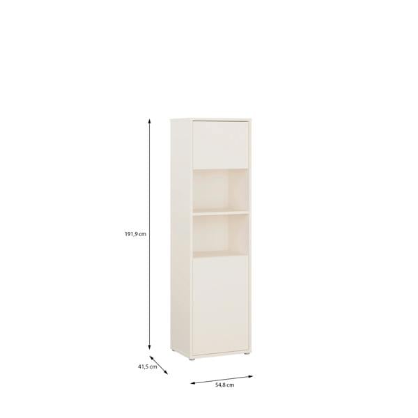 Furniture To Go Alice Springs Tall Storage Cabinet with 2 Push-to-Open Doors & 1 Shelf in Sand