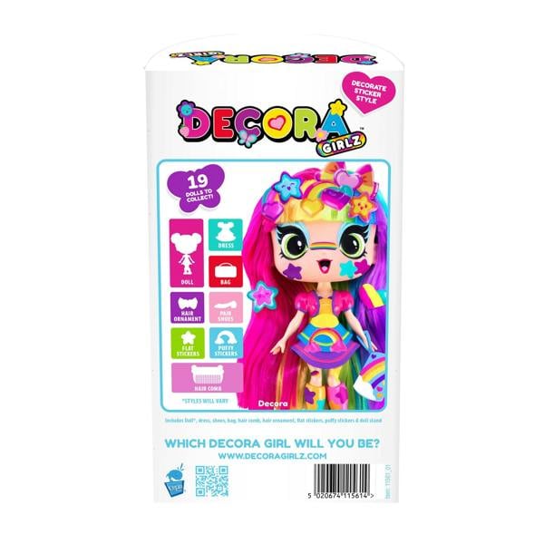 Decora Girlz 5" Fashion Doll – Decora - with Stickers & Accessories