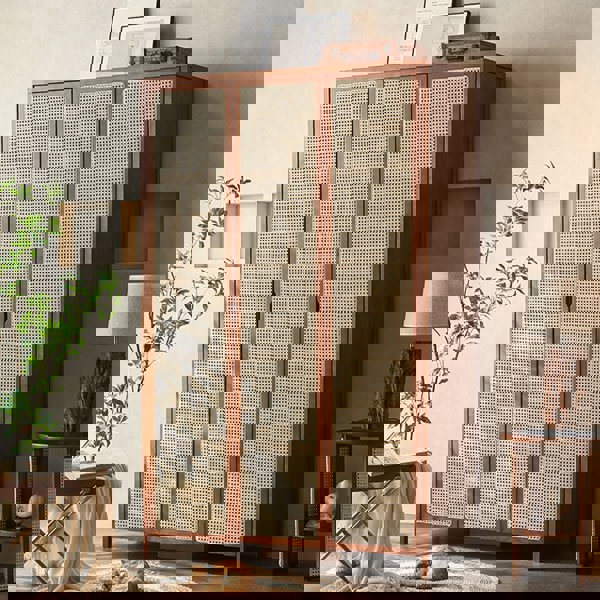 Cameron Rattan Wardrobe, Solid Wood-Rit Concept-Rit Concept