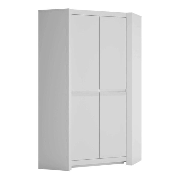 Wyld Haus Vienna Alpine White Corner Wardrobe 2 Door