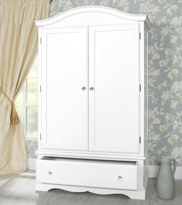 Statement Furniture Romance French Double Wardrobe With Drawer and Crystal Handles
