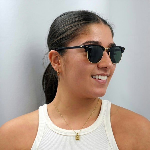 Ray-Ban Sunglasses Clubmaster 3016 W0365 Black Green G-15 Small 49mm