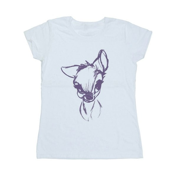 Disney Womens/Ladies Bambi Mood Cotton T-Shirt - White