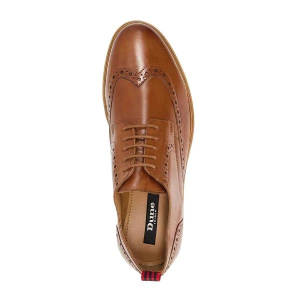Dune London Mens Nubuck Brogues - Tan - 