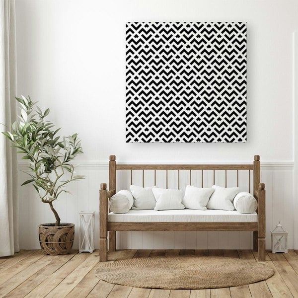 Warren Reed Black And White Abstract Pattern Canvas