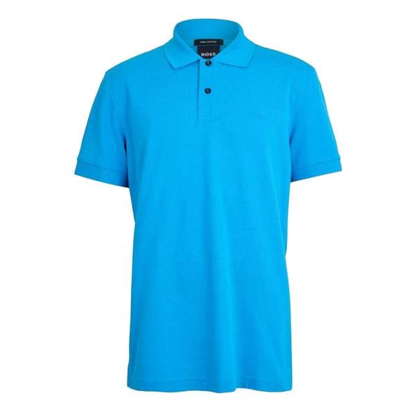 Boss Mens Firenze Cotton Polo Shirt - Bright Blue - 