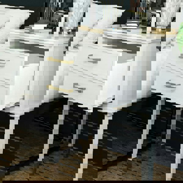 Dorel Home Westerleigh End Table with Drawer in White