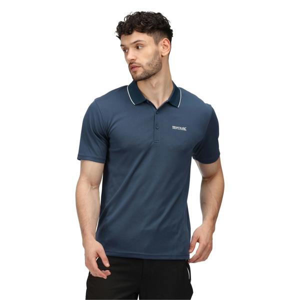 Regatta Mens Maverick V Active Polo Shirt - Moonlight Denim - 