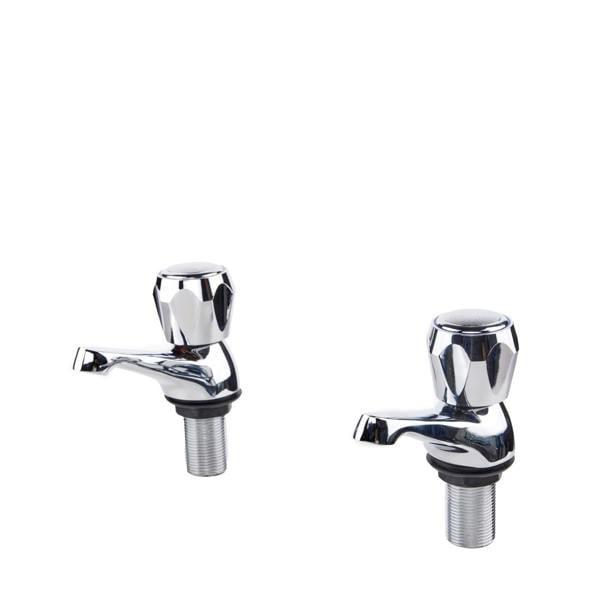Flode Staika Economic Bath Taps - Polished Chrome Finish