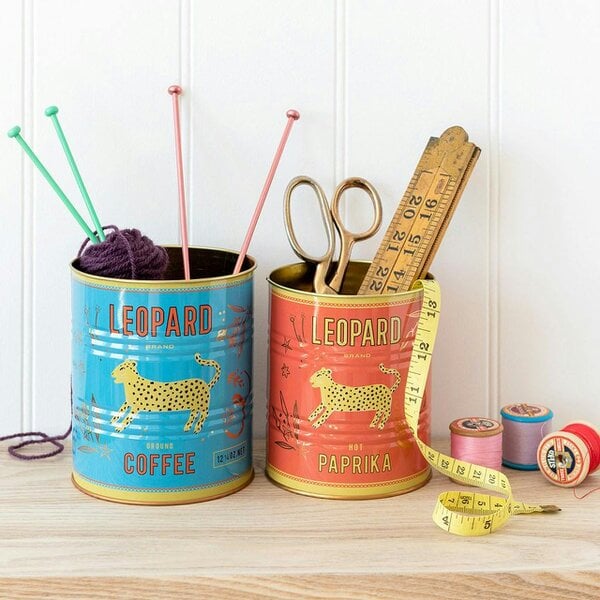 Love Frankie Leopard Print Storage Tins