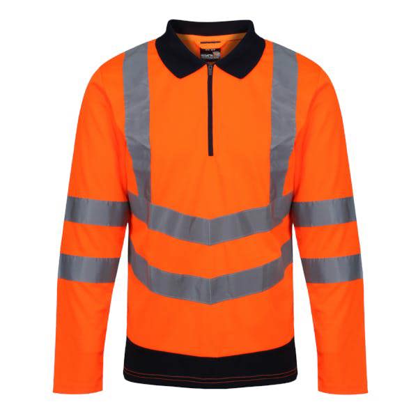 Mens Regatta Hi Vis Long Sleeve Polo Shirt - TRS192