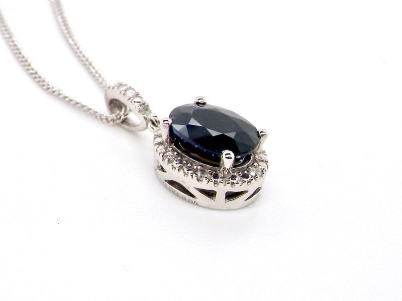 sapphire and diamond pendant