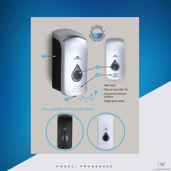 ProWashroom 750ml Soap Dispenser in White