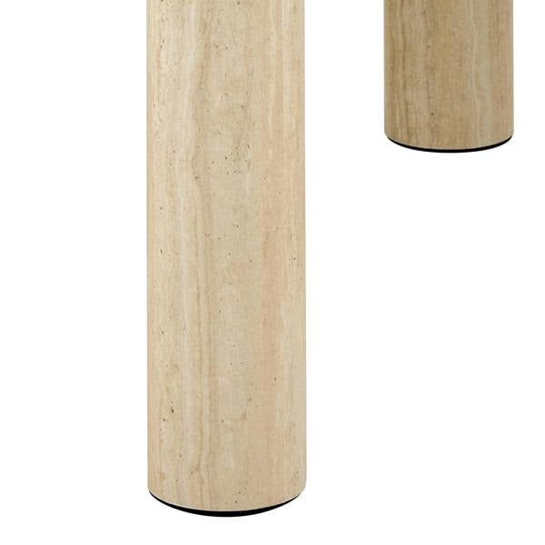 Wyld Haus Frankfurt Square Travertine Effect Coffee Table Rounded Corners