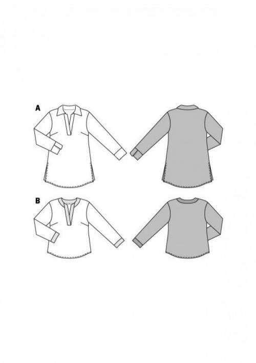 Burda Sewing Pattern 6633 Tops and Tunics For Women, 10 to 20 - Intermediate