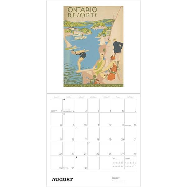 Canada, Vintage Travel Posters Calendar 2027, Wall Calendars, Month To View, Travel, Gift
