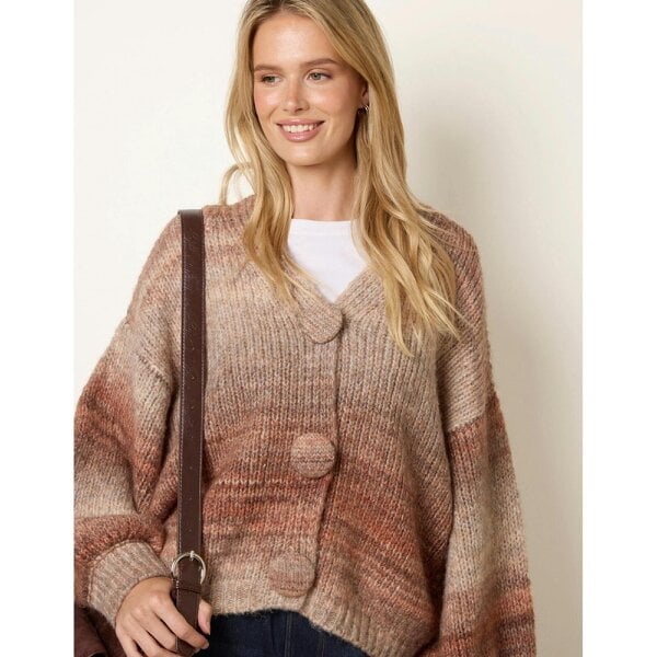 Blue Vanilla Stripe Pattern Cardigan