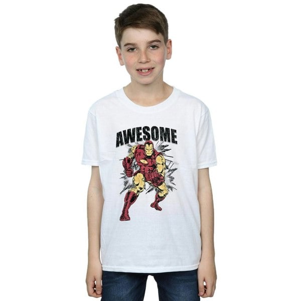 Marvel Boys Awesome Iron Man T-Shirt - White