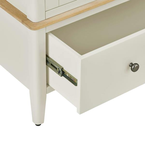 Statement Furniture Pembroke Double Wardrobe with Oak Top Modern 2 Door Wooden Storage