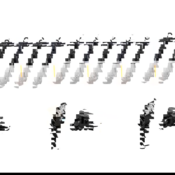 Samuel Alexander Set of 20 Indoor Outdoor Connectable Vintage Festoon Lights with Warm White LEDs