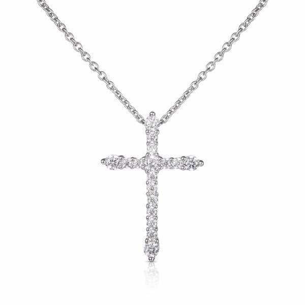 namana Cross Pendant Necklace in 925 Sterling Silver For Women,