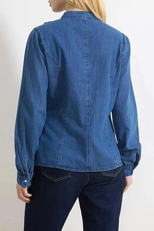 WOVCOR Baby Collar 100% Cotton Denim Shirt