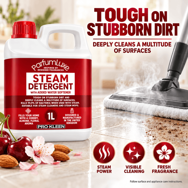 ProKleen Pro-Kleen Parfum Luxe Steam Mop Detergent Lost Cherry 1L x2 - Deeply Cleans, Removes Stains, Deodorises