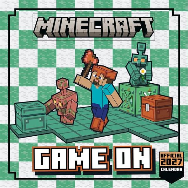 Minecraft Calendar 2027, Wall Calendars, Month To View, Entertainment, Gift